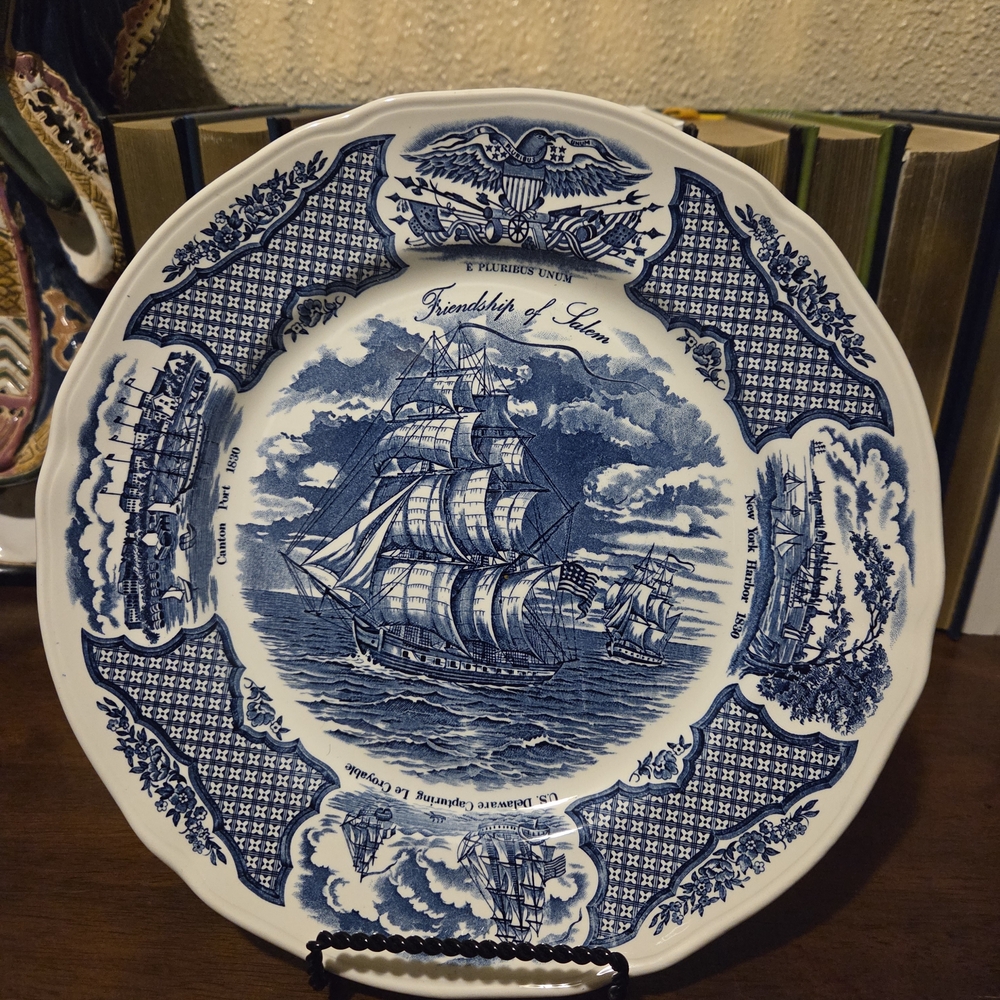 Nautical Blue and White Decorative Plate